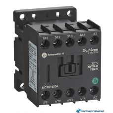 Пускатель (контактор) MC1K09004B7 (4P, 9А, 4 кВт, кат. 24В АС, 4НО) (Systeme Electric)