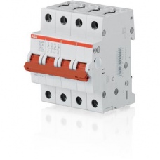 Выключатель нагрузки (рубильник) 4п SD204 63A рычаг красный (SD204/63) (ABB)